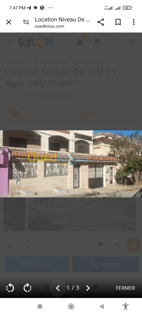 Location Niveau De Villa F4 Alger Dely brahim