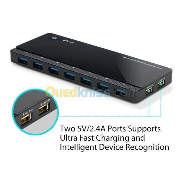 UH720 Hub USB 3.0 à 7 ports avec 2 ports de chargement