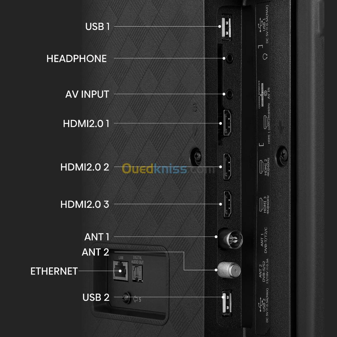 75A6K HISENSE 4K UHD, SMART TV, DOLBY VISION, ÉCRAN SANS BORD