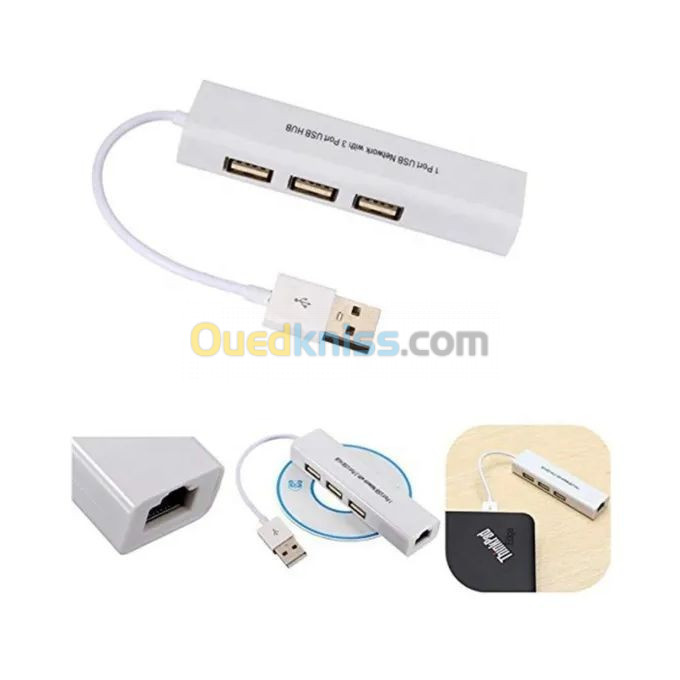 USB HUB MULTI-FONCTION LAN ADAPTER