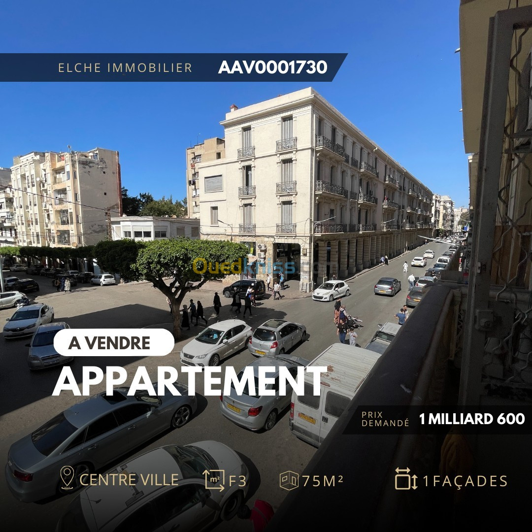 Vente Appartement F3 Oran Oran