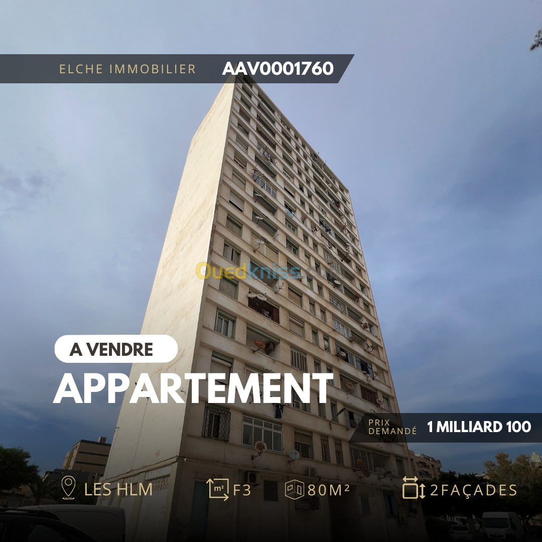 Vente Appartement F3 Oran Oran