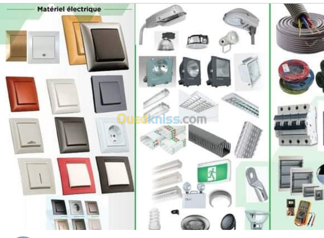 Vente en gros et au détail matériel électrique et accessoires électriques -  Alger Algérie