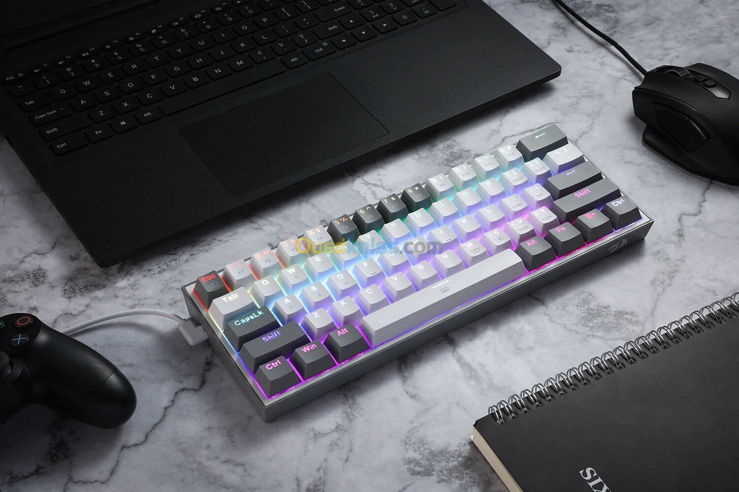 CLAVIER MECANIQUE GAMING REDRAGON K617 FIZZ 60% WIRED RGB