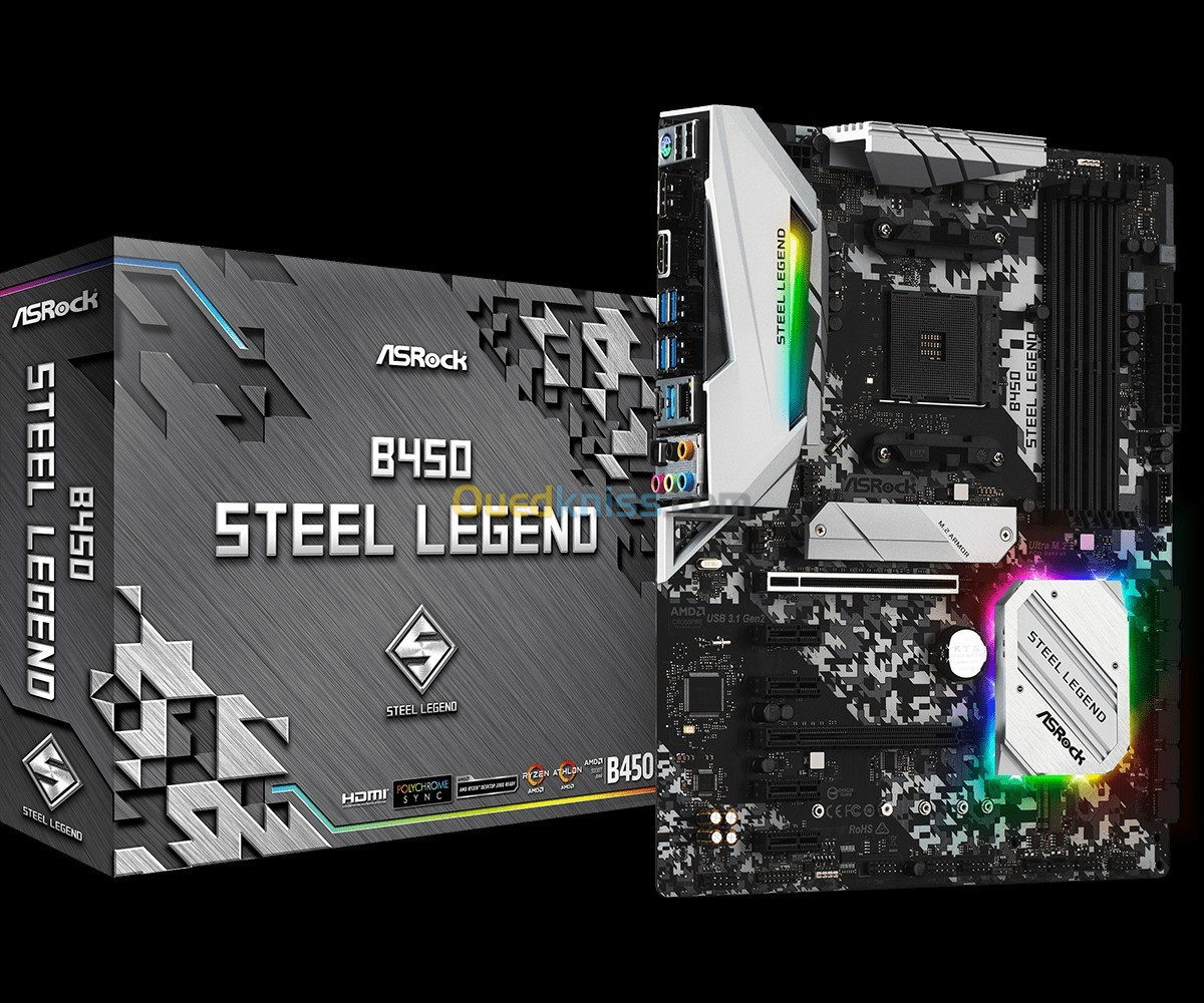 Motherboard Carte Mère Asrock B450 Steel Legend