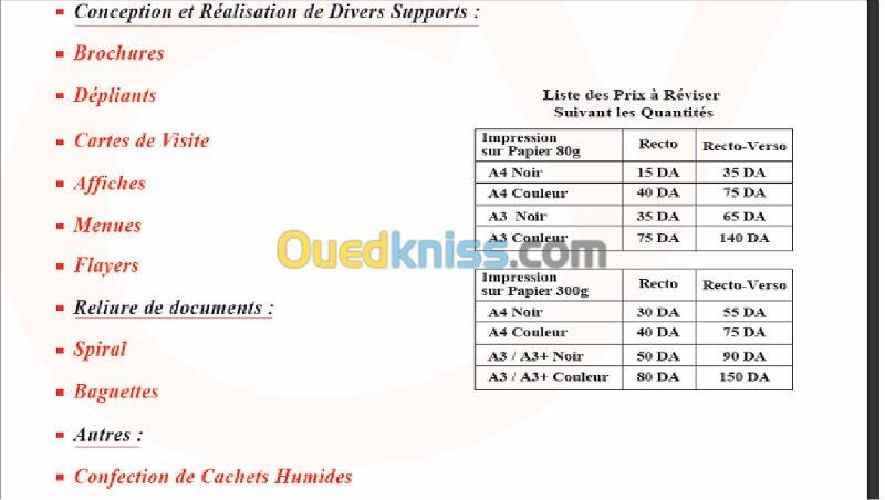 impression, depliants, carte visite