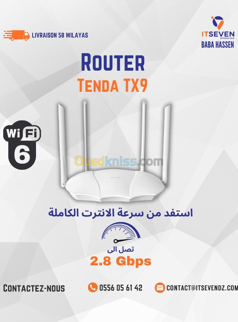 Tenda TX9 AX3000 Wifi 6 Router