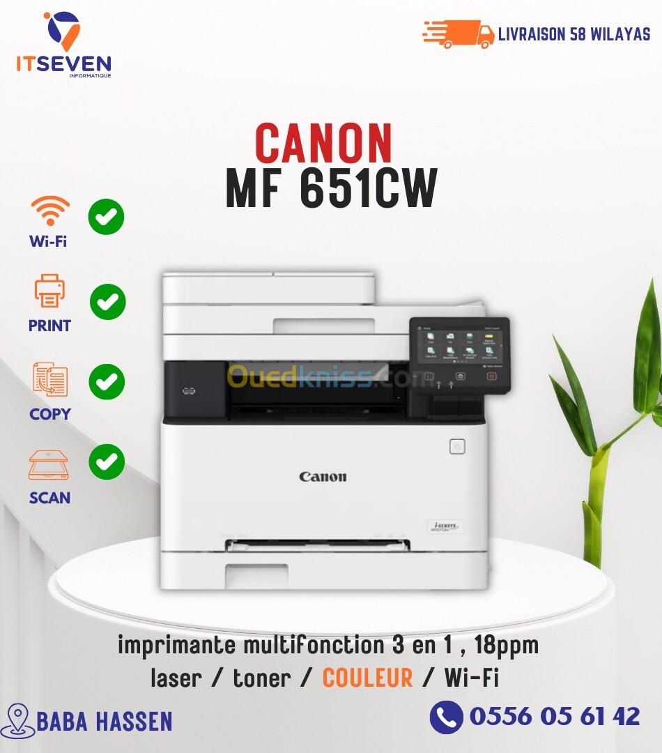 IMPRIMANTE LASER COULEUR 3in1 CANON MF651CW 18PPM WIFI