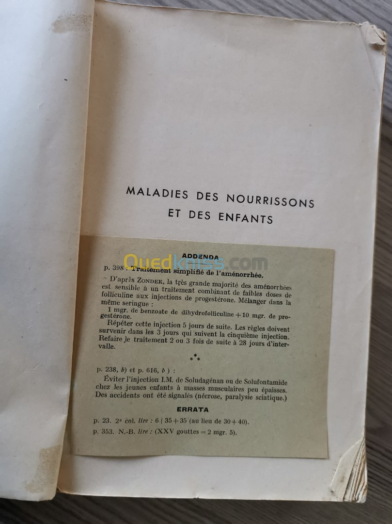 Maladies des nourrissons et des enfants 