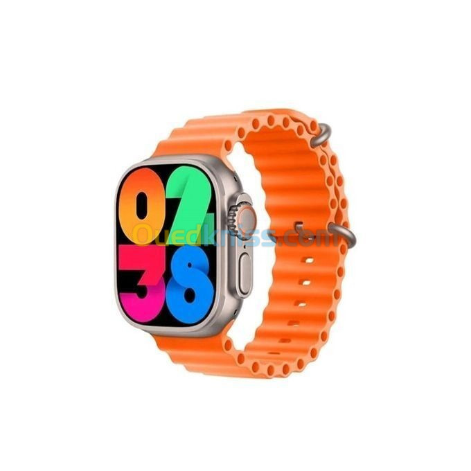 Smart Watch T3000 ULTRA Serie 9 avec 2 Paires de Bracelets: Noir + Orange ساعة ذكية t3000 