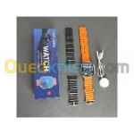 Smart Watch T3000 ULTRA Serie 9 avec 2 Paires de Bracelets: Noir + Orange ساعة ذكية t3000 