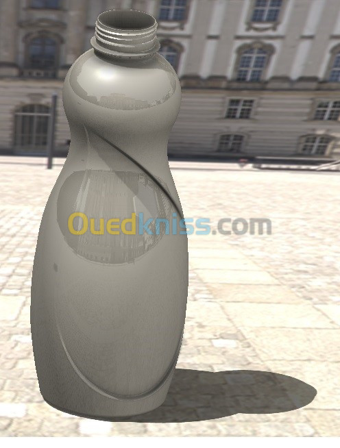 Etude, conception 3D, modélisation 3D impression 3D scan 3D flacons bouteilles PET PEHD