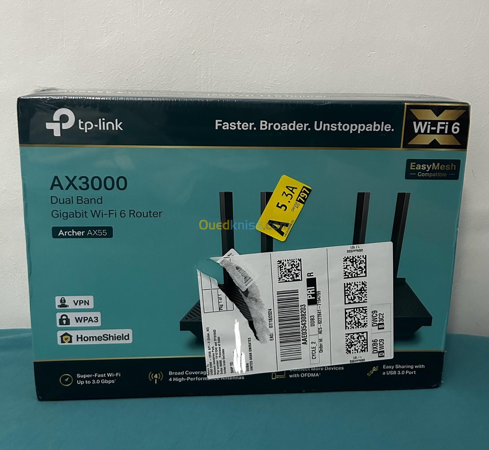 Routeur wifi 6 tplink ax3000(archer ax55)