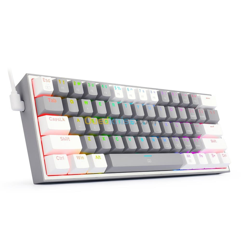 Mechanical Keyboard Redragon K617 Fizz 60% Wired RGB (White & Grey)