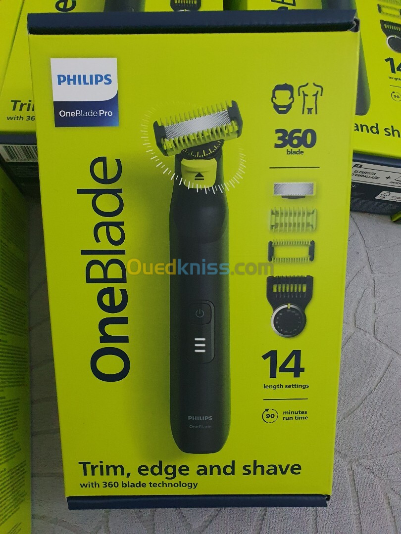 TONDEUSE PHILIPS ONEBLADE ONE BLADE PRO 360 2 LAMES VISAGE ET CORPS ORIGINALE CABA FRANCE