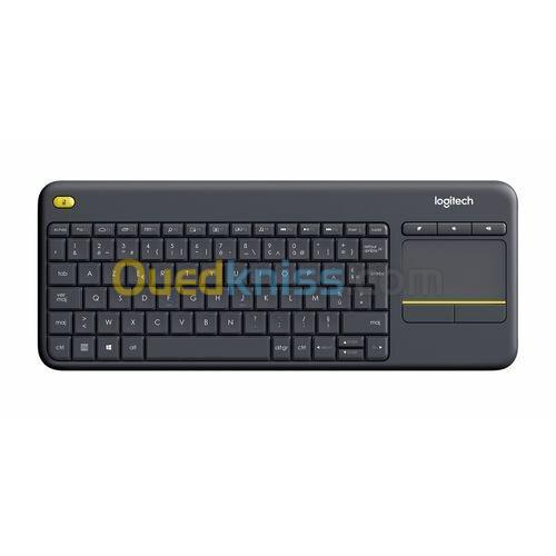 Clavier Sans Fil Logitech K400 Plus Touch TV Avec Contrôle Média et Pavé Tactile, AZERTY