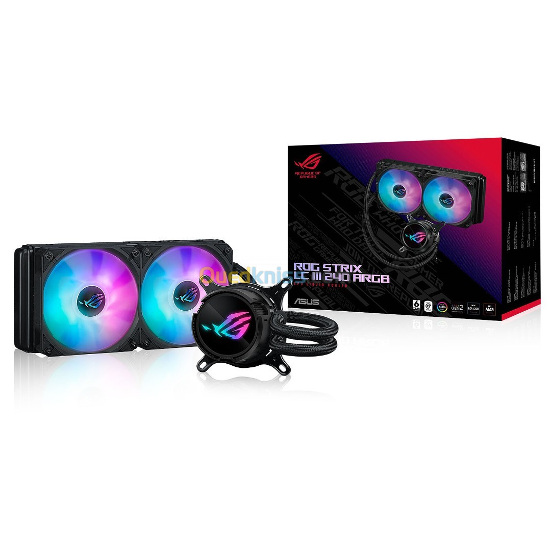 VENTILATEUR ASUS ROG Strix LC III 240 ARGB NOIR 