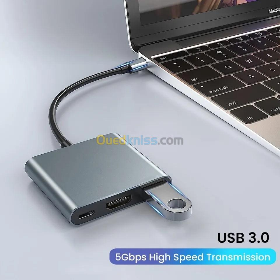 Hub USB-C 3 en 1 