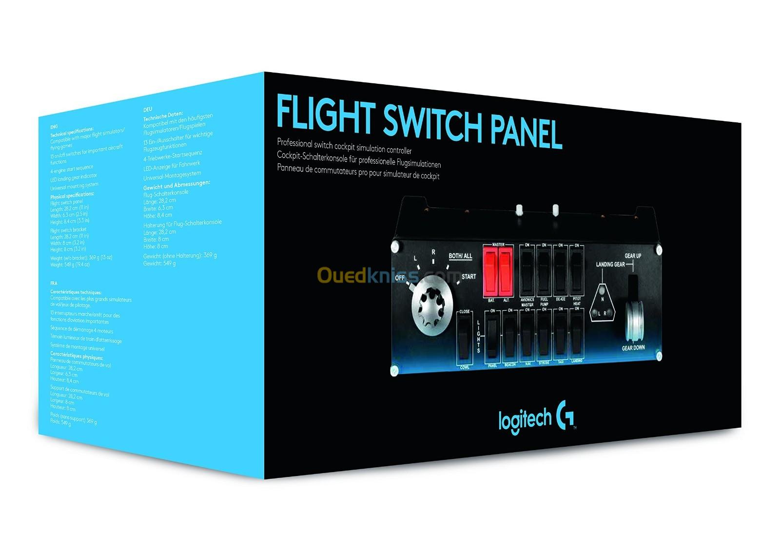 Logitech G Flight Switch Panel Noir, Rouge