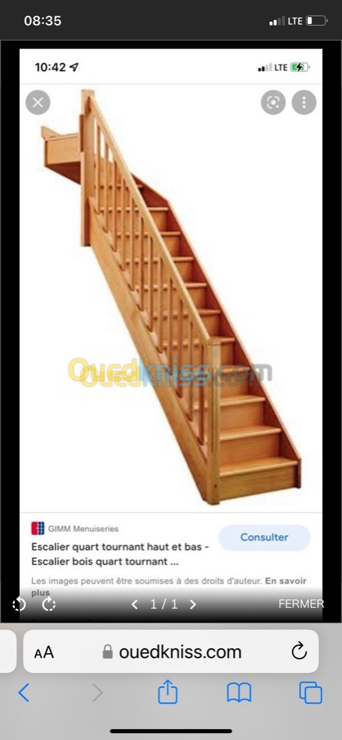 Escallier en bois hetre