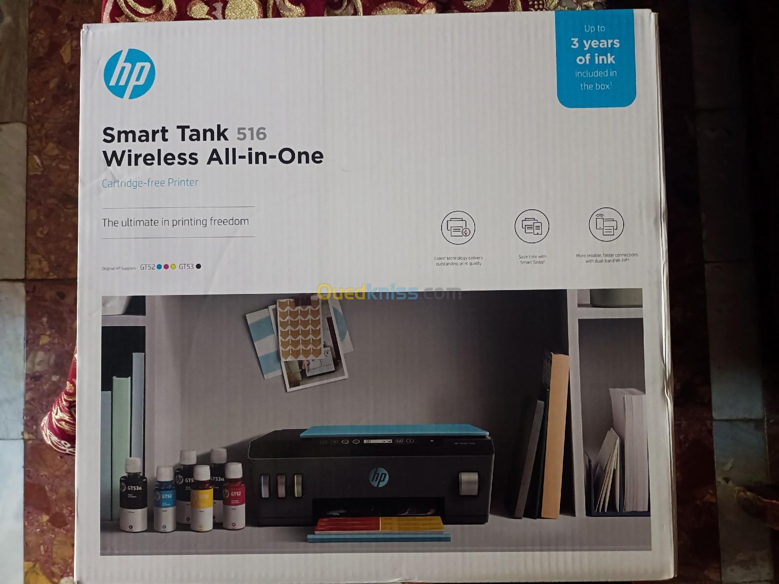 Imprimante Ecotank Multifonction HP d'origine 516 Wifi 18000page 6bouteilles LIVRAISON GRATUITE 