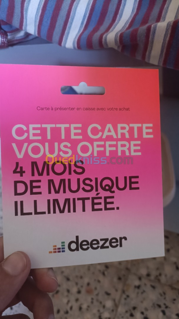 Carte abonnement Deezer 