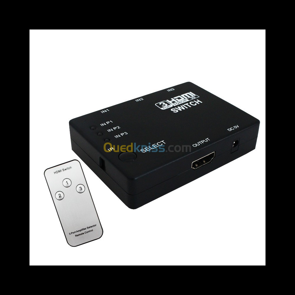 Switch HDMI - Multiprise HDMI - 3 Entrées et 1 Sortie Full HD Avec  Télécommande - Alger Algeria