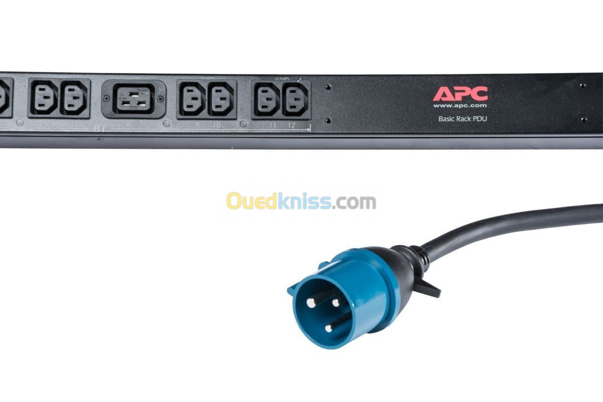 PDU APC (AP7553) Basic Monophase 32A - 0U - Sorties 20xC13 - 4xC19 - Cordon IEC309 32A