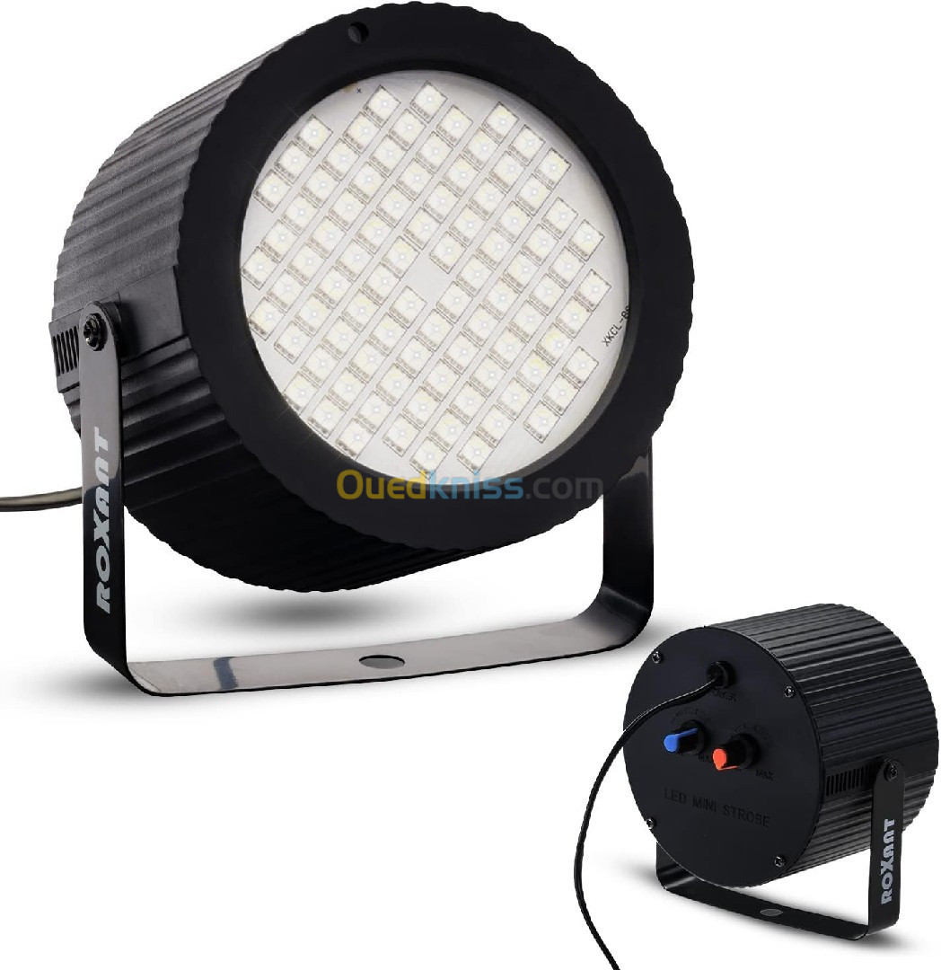 Projecteur Lumière stroboscopique DJ vitesse de clignotement réglable led rvb 20W 88 LED