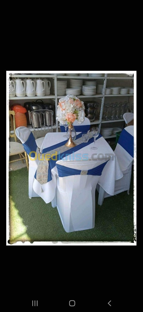 Location table et chaises et chapito et vaisselle pour tous vos fête 