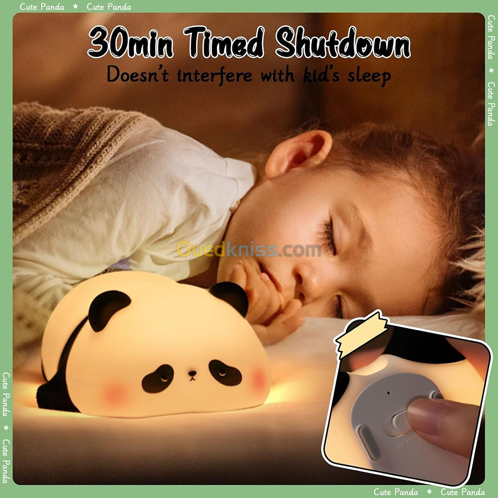 Lampe Tactile en Silicone Rechargeable USB - Veilleuse Enfant Panda