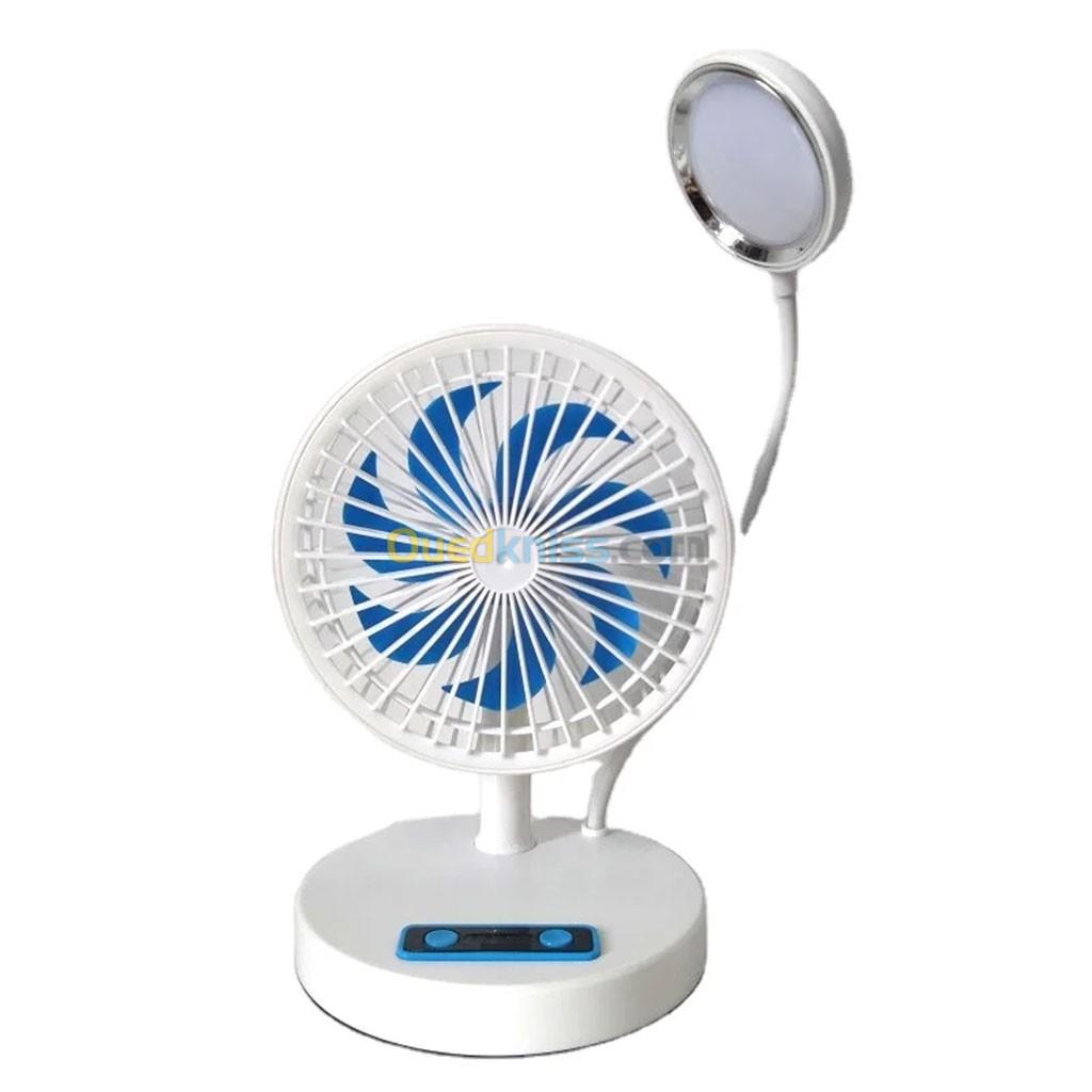 Ventilateur Rechargeable Portatif avec Veilleuse Multi-Couleur