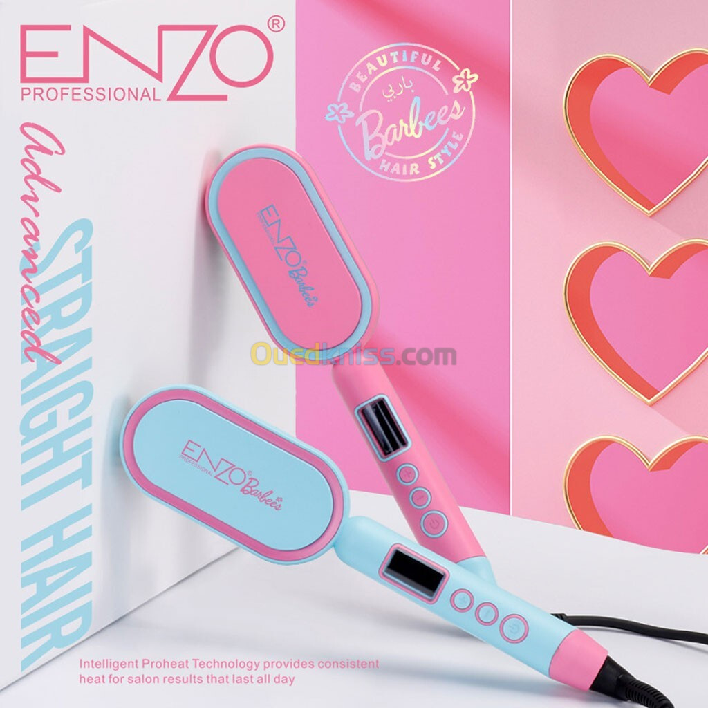 Enzo Brosse Lissante Barbie Edition Câble Rotatif 360