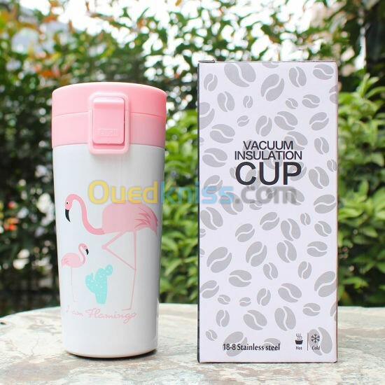 Flamingo Thermos pour tasses à café de 380ML en acier inoxydable