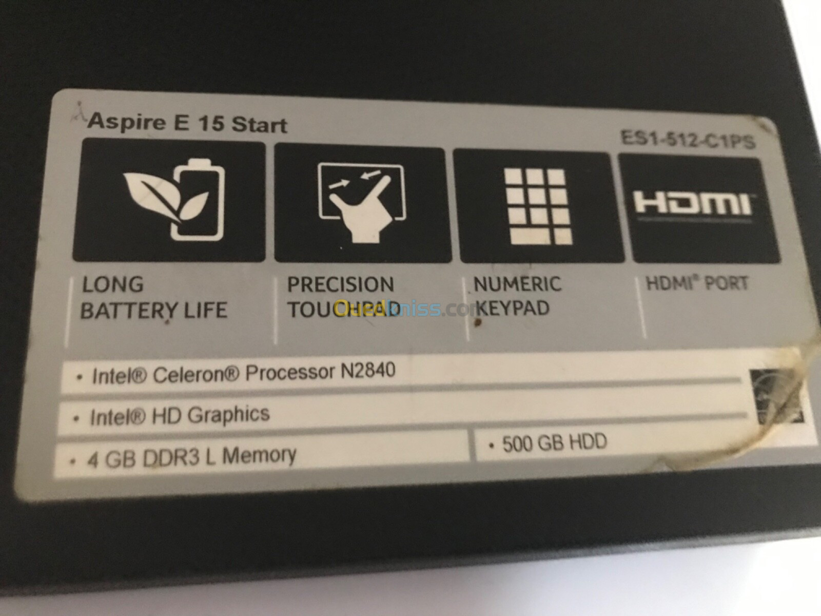 Acer aspire E15 start 