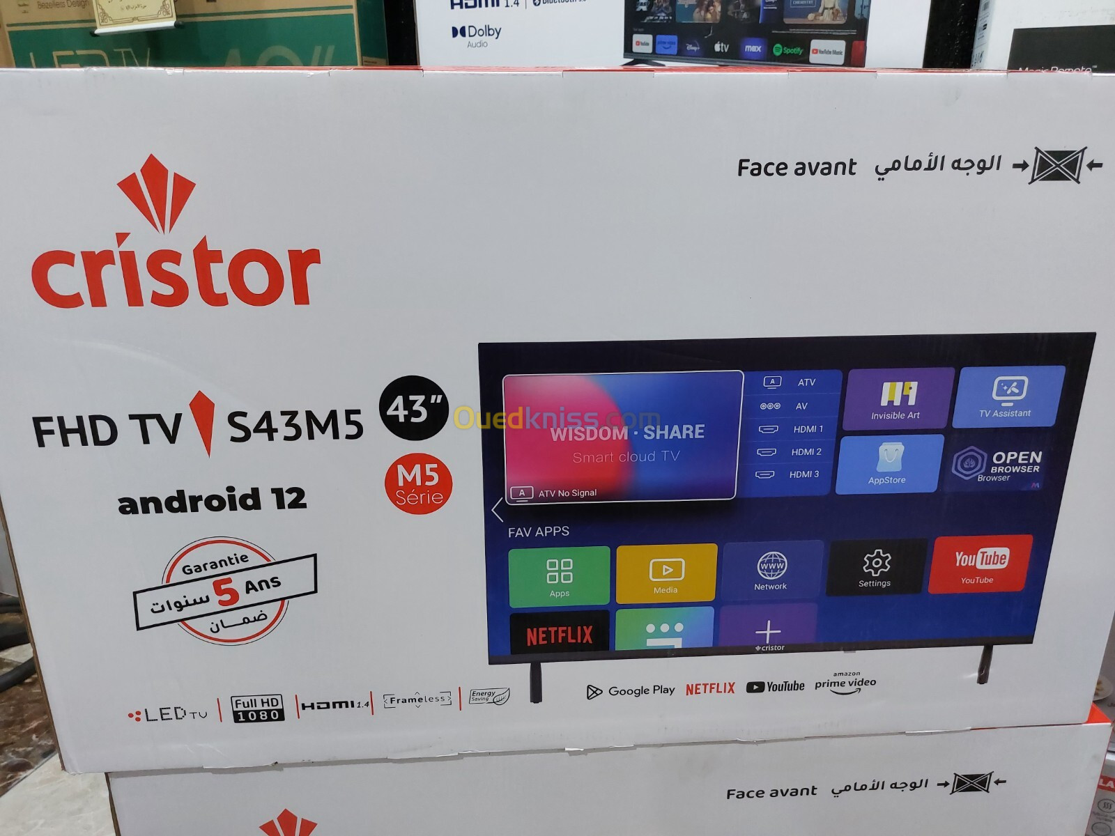 PROMO CHOC TV CRISTOR 43" ANDROID 12" 