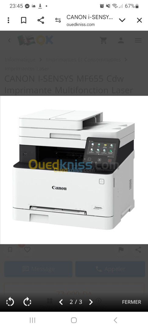 Imprimante canon mf6555 jdidia 