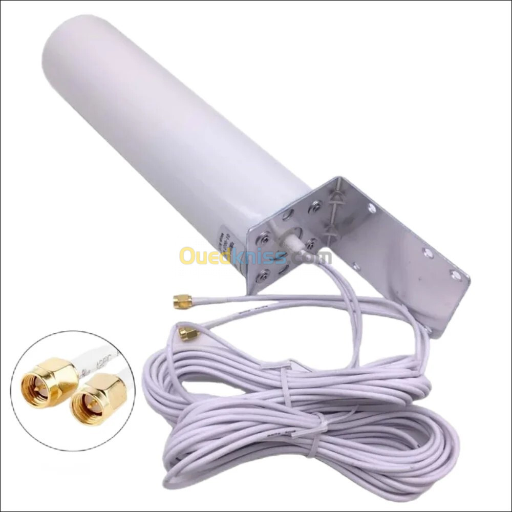 ANTENNE EXTERIEURE 4G , 28DBI , DUAL SMA (M) 2-CABLE/10M (C744) REF:150