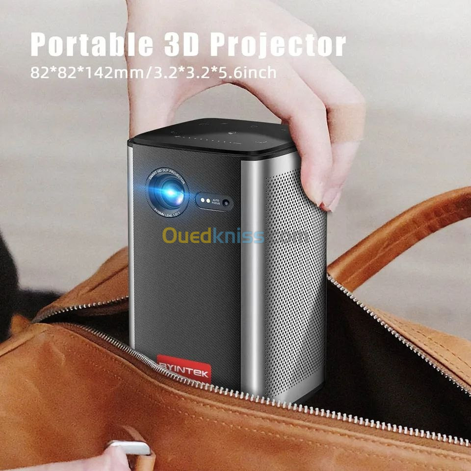Mini projecteur , Datashow  Byintek P70 Pro Android , Cinéma 3D 4K , Avec Batterie , Wifi