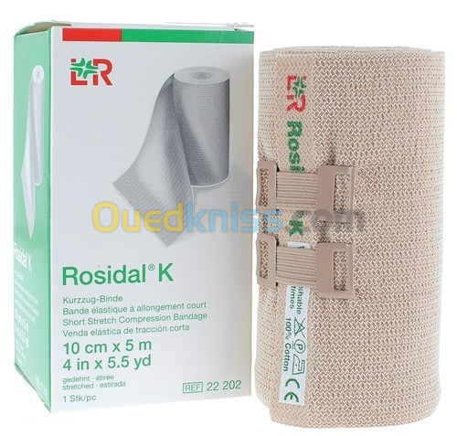 Rosial K bande de compression 12cm - 10cm - 8cm - 4cm X 5m