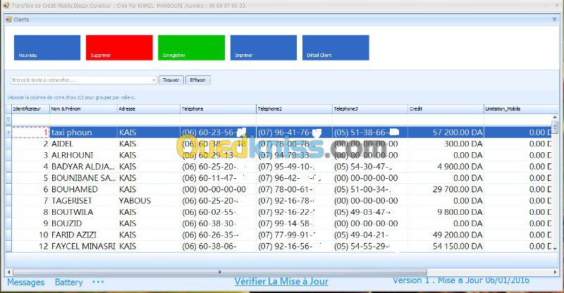 logiciel Transfert de crédit GROS