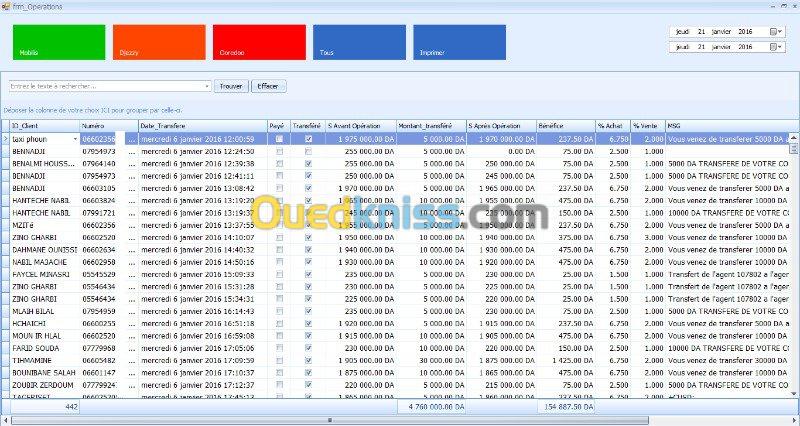 logiciel Transfert de crédit GROS