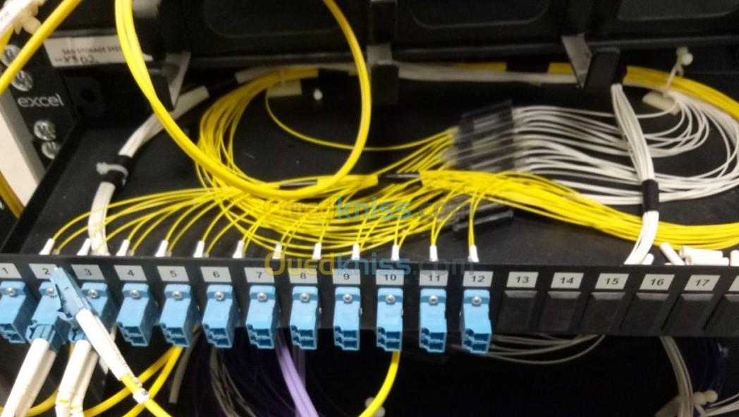 Raccordement de câbles fibre optique 