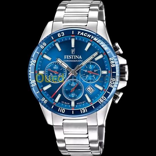 MONTRE FESTINA F20560/3 BLEU, BRACELET ACIER, HOMME