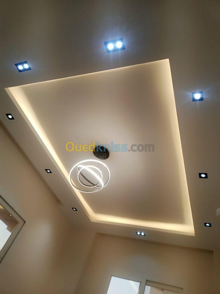 بلاكو بلاطر placo platre ,ba13,  pvc, led profil,