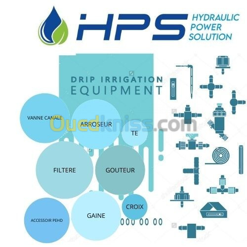 Vente de matériel et d'outils d'irrigation ,agricole ET tous types de pompes ET hydraulique