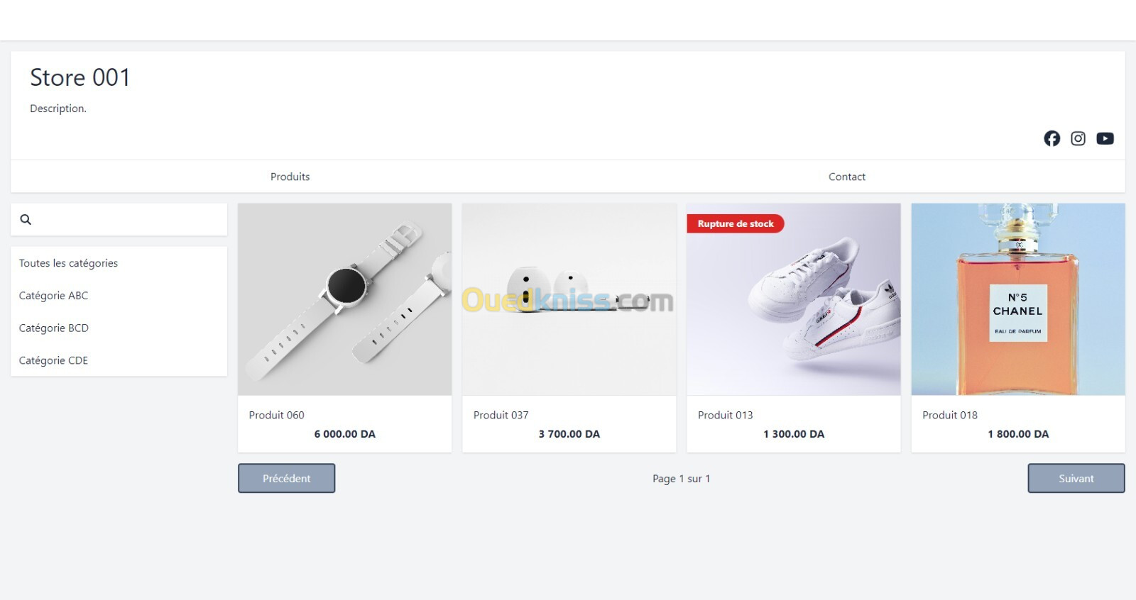 Template backend/frontend pour une plateforme e-commerce multi vendeur