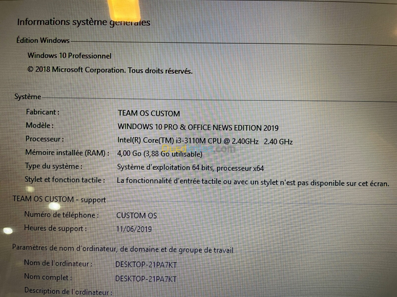 PC Toshiba Core i3