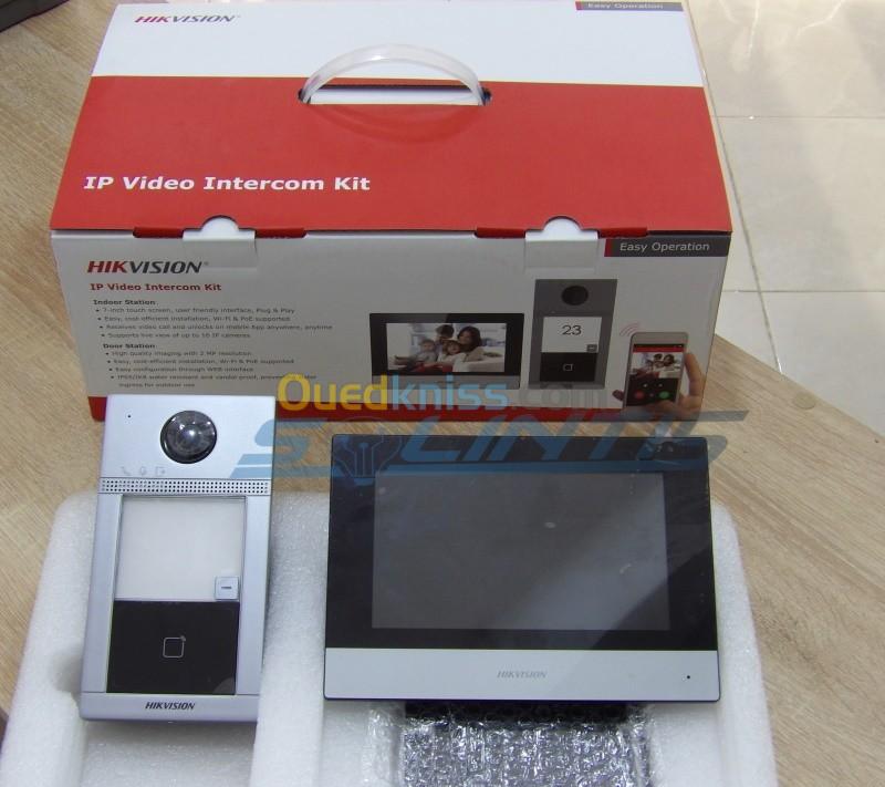Kit Vidéophone (visiophone, interphone vidéo) Basé sur IP HIKVISION KIS604-P