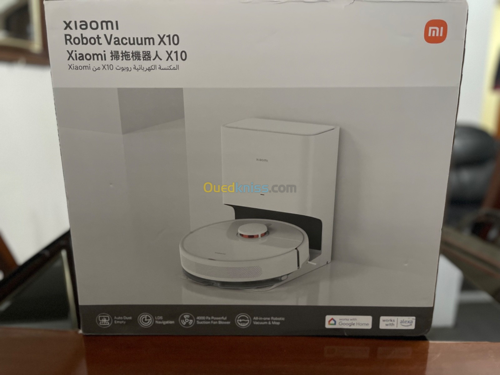 XIAOMI Robot ASPIRATEUR LAVEUR AVEC STATION DE VIDANGE X10 180MIN /4000PA